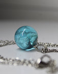 Blue Sky Resin Sphere Necklace