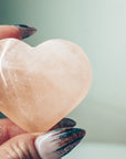 Peach Selenite Heart - Grounding Crystal - Sacral Chakra