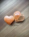 Peach Selenite Heart - Grounding Crystal - Sacral Chakra