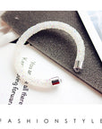 Crystal Dust Cuff Bracelet - AB Shimmer Crystal Bracelet