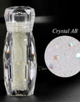 Crystal Nail Dust - AB Shimmer Crystals with Caviar Beads - Bridal Nail Art