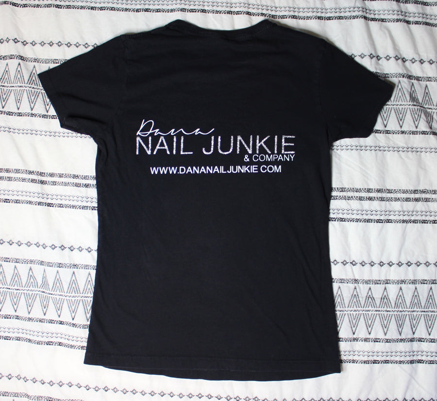 • Dana Nail Junkie Black T-Shirt • Rep Your Favorite Brand/Salon •