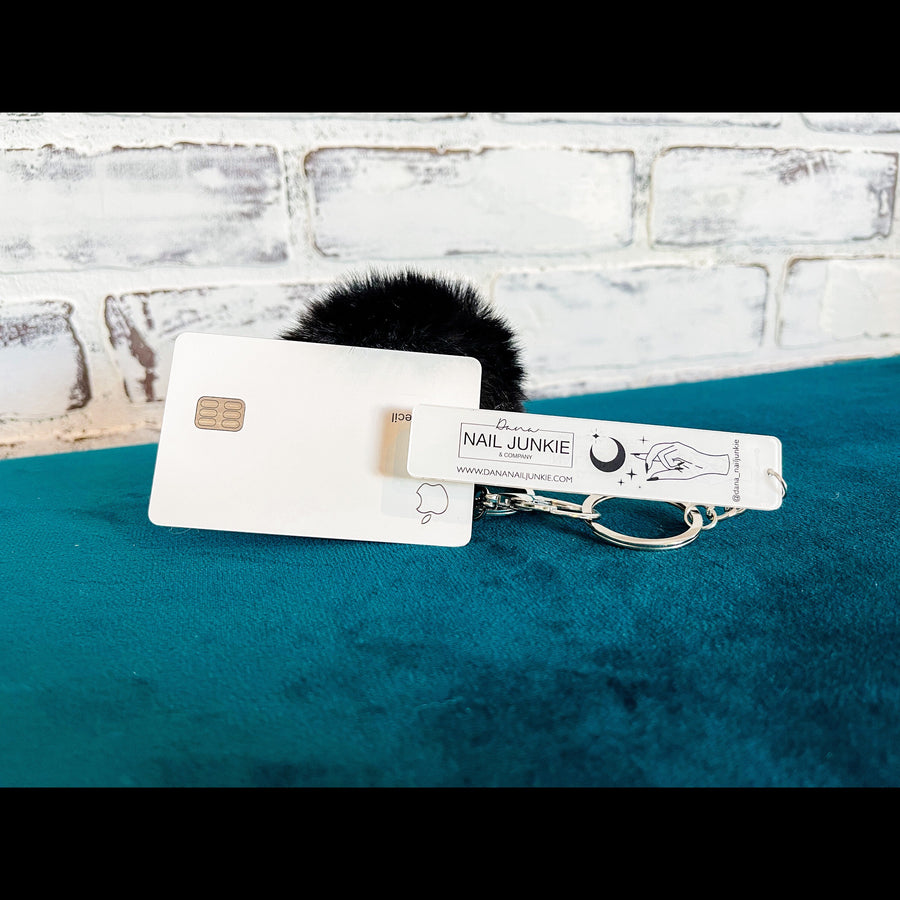 Custom Card Puller & Keychain Puff by Dana Nail Junkie