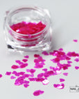 Hot Pink Heart Glitters/Flakes - Valentine's Day Glitter Flakes