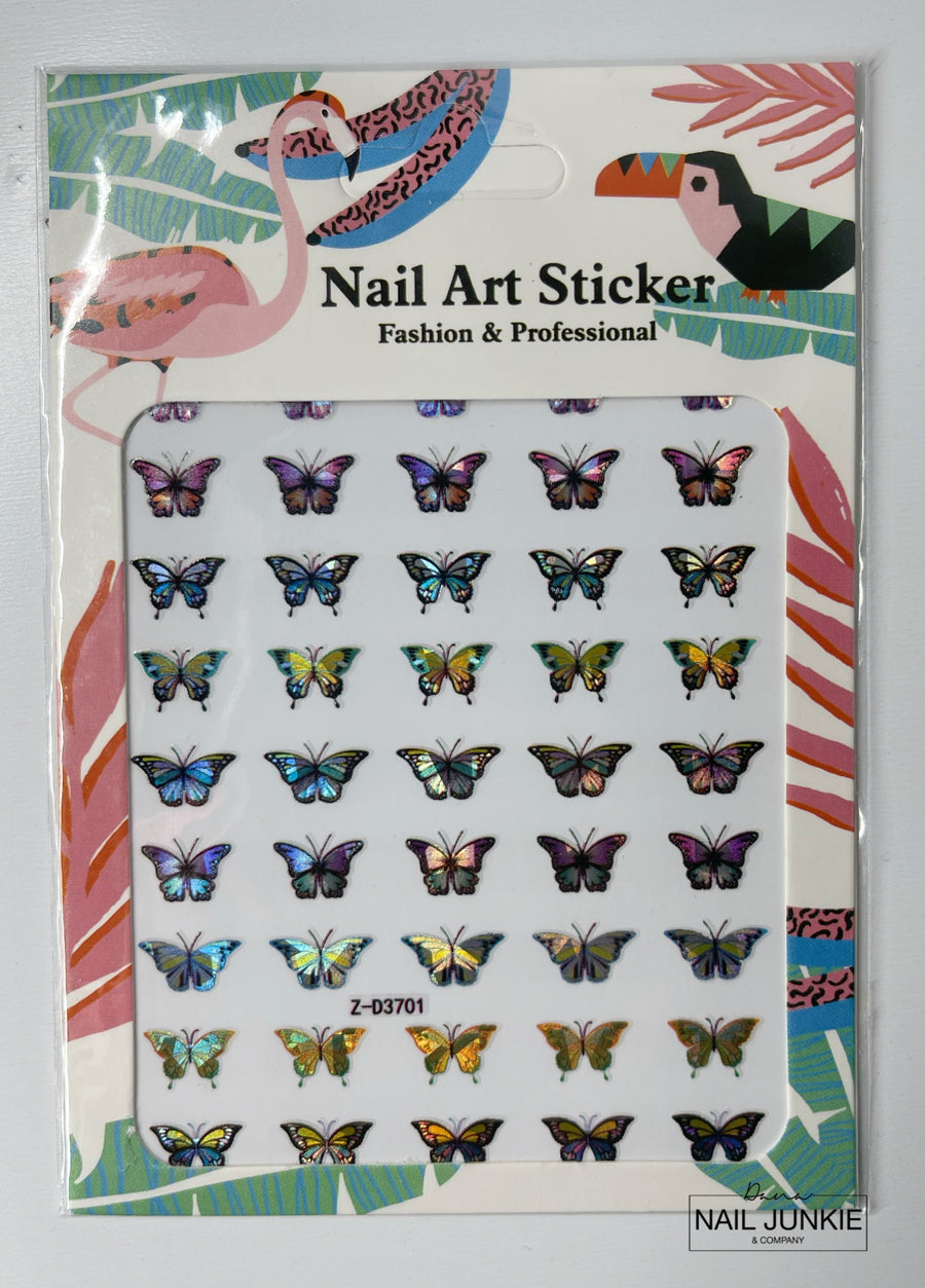 Holographic Butterfly Nail Stickers